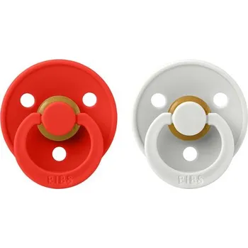 BIBS Colour dudlíky z přírodního kaučuku 2ks vel.1 - Candy Apple / Haze