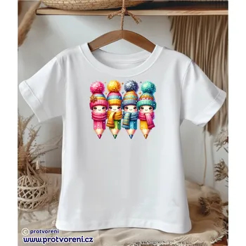 Chlapecké tričko Trička s potiskem Tričko s potiskem, dětské, PASTELKY v zimě, 1 ks zvolte VELIKOST trička ZDE:: 3/4 let Beagle