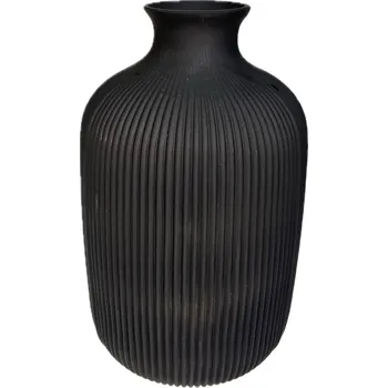 Váza Váza sklo černá v. 27 cm