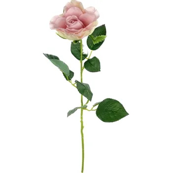 umělá květina Růže 47 cm růžová