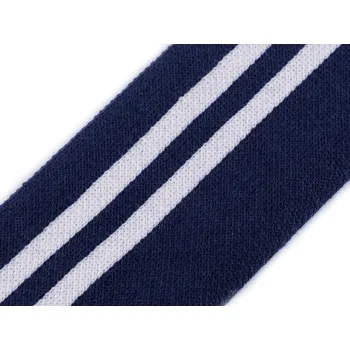 Elastický náplet metráž šíře 58 mm - modrá tmavá