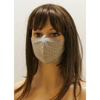 rouška Dvouvrstvá Rouška šedá kolečka