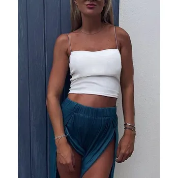 BeChick Bílý sportovní crop top Chloe BeChick ❤