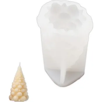 Nádoba na pečení Manumi Silikonová forma na svíčku ve tvaru vánočního stromku 65x130mm