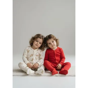 Dupačky Sinsay - Sada 2 kusů bavlněných overalů - krémová - 155FT-01X - 155FT-01X-56