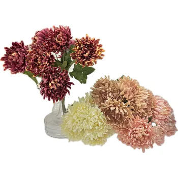 umělá květina Chryzantéma LUX puget 7 hlav 60 cm mix barev