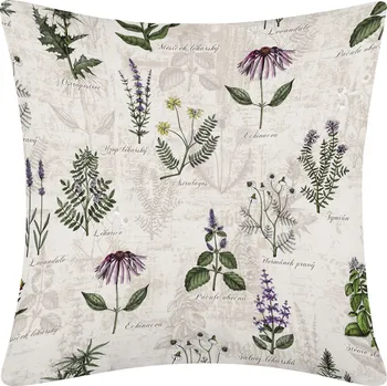 Povlak na polštářek DARRÉ Bavlněný povlak na polštář Léčivá zahrada Velikost: 70 x 90