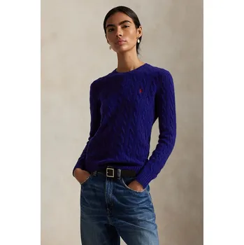 Dámský svetr Vlněný svetr Polo Ralph Lauren dámský, tmavomodrá barva, 211971865012 59X, vel. XS