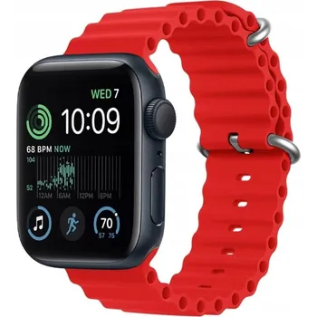 Příslušenství k chytrým hodinkám ČERVENÝ ŘEMÍNEK PRO APPLE WATCH 1/2/3/4/5/6/7/8/9/10/SE 42/44/45