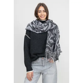 Šála Vero Moda dámská oboustranná šála Solid marble šedá