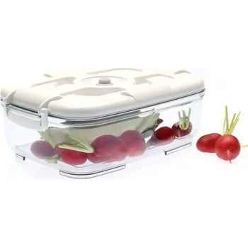 Dóza na potraviny STATUS vakuová dóza 157601 1,4 l, Tritan, bílá, bez BPA, vhodná do myčky, mikrovlnky, mrazáku