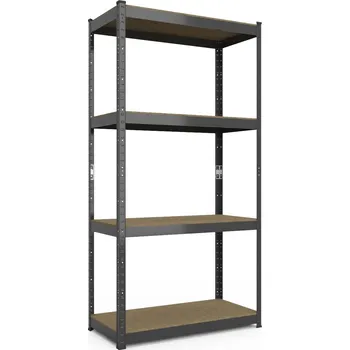 Dílenský regál Kovový regál LAKOVANÝ 150x75x30 cm, nosnost 175 kg/4 police