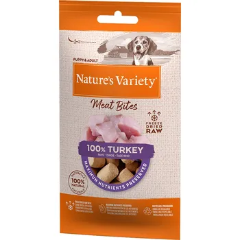 Krmivo pro psa 20x20g Nature's Variety Freeze-Dried Turkey Meat Bites pro psy