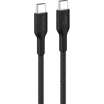 Datový kabel Belkin BOOST CHARGE™ PRO USB-C/USB-C kabel 240W, 2m, černý - odolný