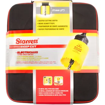 Vrták STARRETT sada vykružovacích korunek DEEP CUT, značková, made in UK - "Elektrikář deluxe"