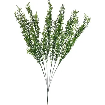 umělá květina Větev plast rozmarýn 56 cm set 6 ks, zelená