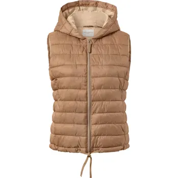 Dámské oblečení 674535 - Tchibo - Prošívaná vesta s kapucí - pro ženy - vel. 40 - barva: béžová