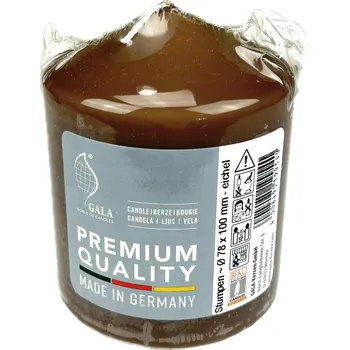 Svíčka Svíčka válec 7,8x10 cm hnědá