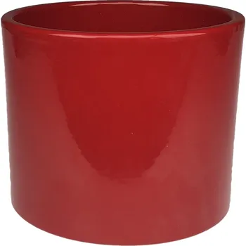 Obal na květináč Obal keramický válec pr.19 cm červený Barva: Červená