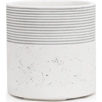 Obal na květináč Obal sklolaminát-cement pr.37 cm, v.37,5 cm bílý