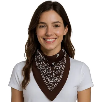 Karnevalový doplněk Šátek kovbojský Barva: hnědá