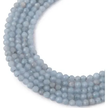 Dětské navlékací korálky Korálky z minerálu Modrý angelit 4 mm broušené