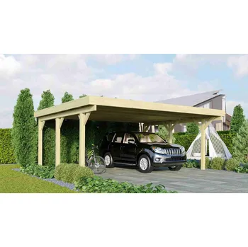 Přístřešek na auto Dřevěný přístřešek / carport CLASSIC 1A Lanitplast