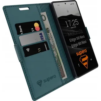 Pouzdro na mobilní telefon Flipové pouzdro SUPERO pro Motorola Edge 50 Neo, Edge 60, zelené