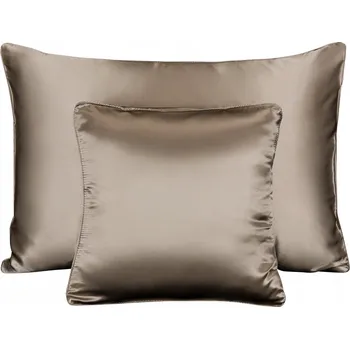 Povlak na dekorativní polštářek 100% hedvábný povlak na polštář 40x40 Polštář Povlečení Cafe Latte