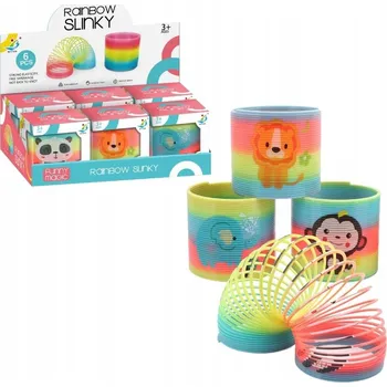 Hračka pro nejmenší Duhová pružina hračka vzdělávací pro děti zvířátka senzorická