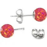 NBP20-OP25 Stříbrné opálové náušnice - 5 mm