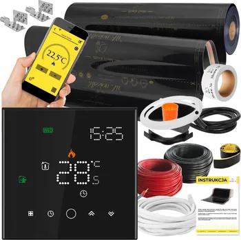 Topná rohož SADA INFRAČERVENÉ Vyhřívací Podložka Fólie FÓLIÍ 3,5 m² 160 W