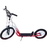 Koloběžka Storm s nafukovacími koly 20/16 bílo-červená