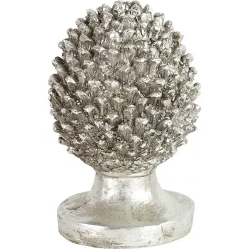 Dekorace Dejan S – stříbrná, umělý kámen, 10 × 10 × 15 cm
