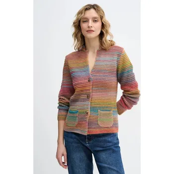 Dámský svetr Kardigan s příměsí vlny United Colors of Benetton 105CD6880 růžová 42X, vel. L