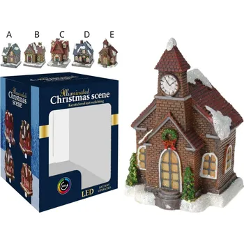 LED domeček z umělého kamene A, 12 cm