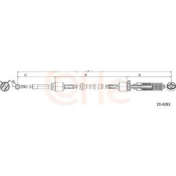Tažné lanko, ruční převodovka COFLE (10.4283)