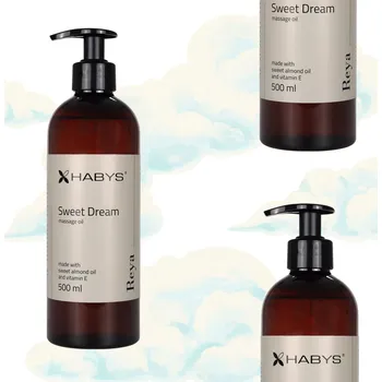 Masážní přípravek Masážní olej Habys mandlový, sladce-květinová vůně, 500 ml