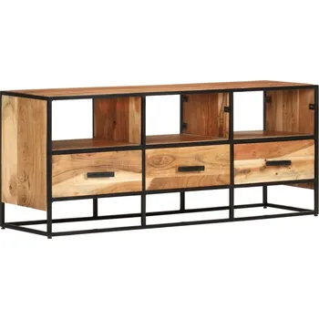 Televizní stolek vidaXL TV stolek 110 x 30 x 45 cm masivní recyklované dřevo [327448] Barva: Hnědá