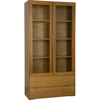 Knihovna Vitrína MODERN velká Odstín: Buk přírodní