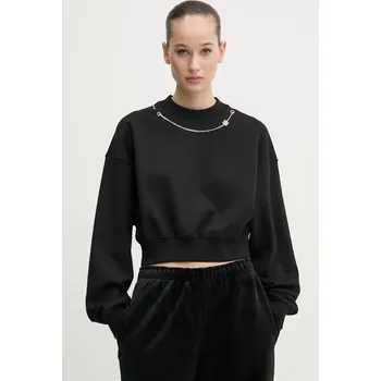 Dámská mikina Mikina HUGO dámská, černá barva, s aplikací, 50530446 99X, vel. S