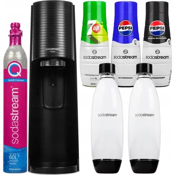 Výrobník sody Výrobník Sody SodaStream Terra 2 lahve + pepsi mirinda 7up crafted + kniha