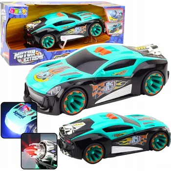 autíčko Závodní auto s raketou – jízda po zadních kolech, světla a zvuky