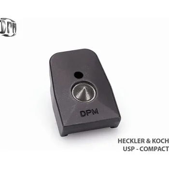 DPM Systems MFA-USP/2 - Hliníková patka na zásobník Hekler & Koch USP COMPACT ALUMINUM BLACK T6 Aircraft Hard Coat Anodized