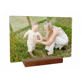 ČistéDřevo Fotografie na akrylovém skle se stojanem - A4 na šířku Tmavý stojan