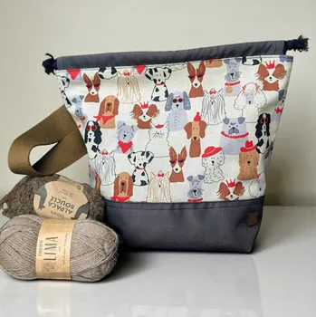 Organizér galanterie Annie's Knit Projektová taška Klubkovka – pejsci