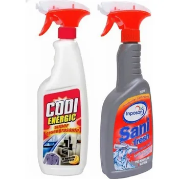 Univerzální čisticí prostředek CODI Energic univerzální odmašťovač s rozprašovačem, 750 ml + INPOSAN Sani Fresh 500 ml s rozprašovačem