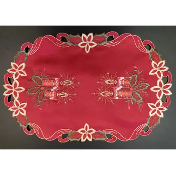 prostírání Vánoční prostírání Svíce červené 28x44 cm