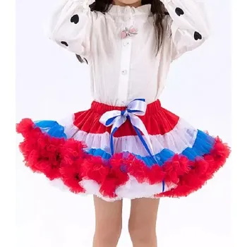 Dívčí sukně Dětská sukně TUTU PETTI extra velký objem modrá bílá červená