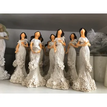 Anděl, andělka plechová křídla 16cm (květinové šaty)